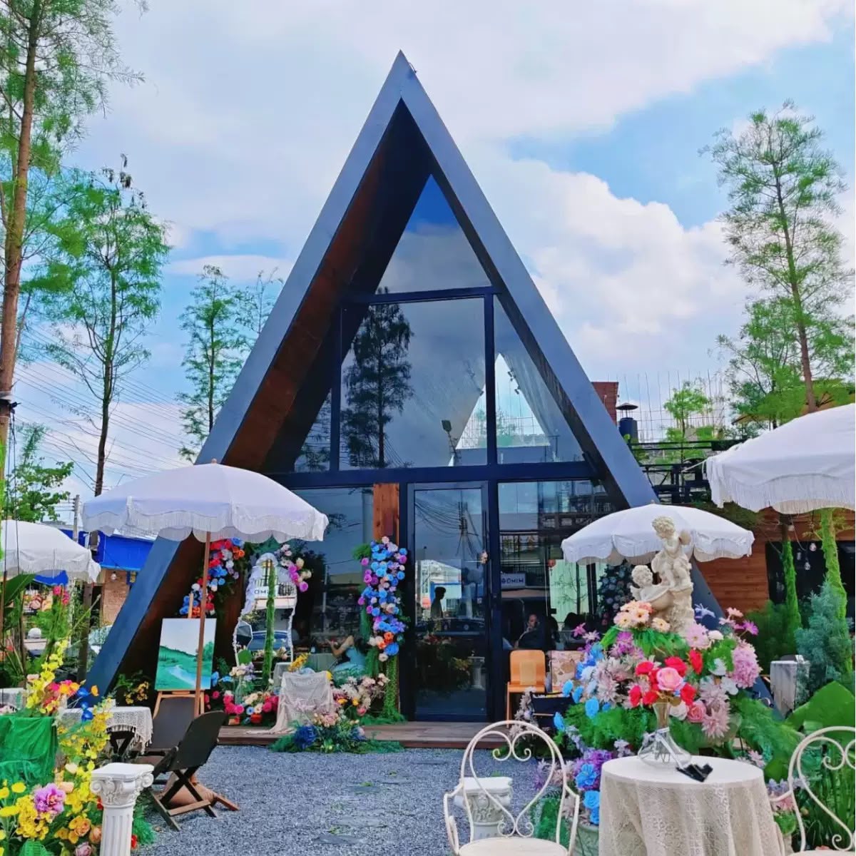 T54 Prefabricated A-Frame Cabin T54 glass dome
